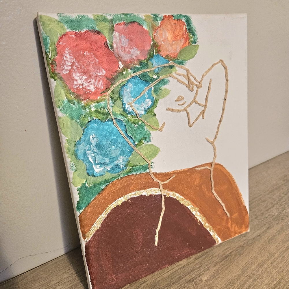 Embroidered canvas Art